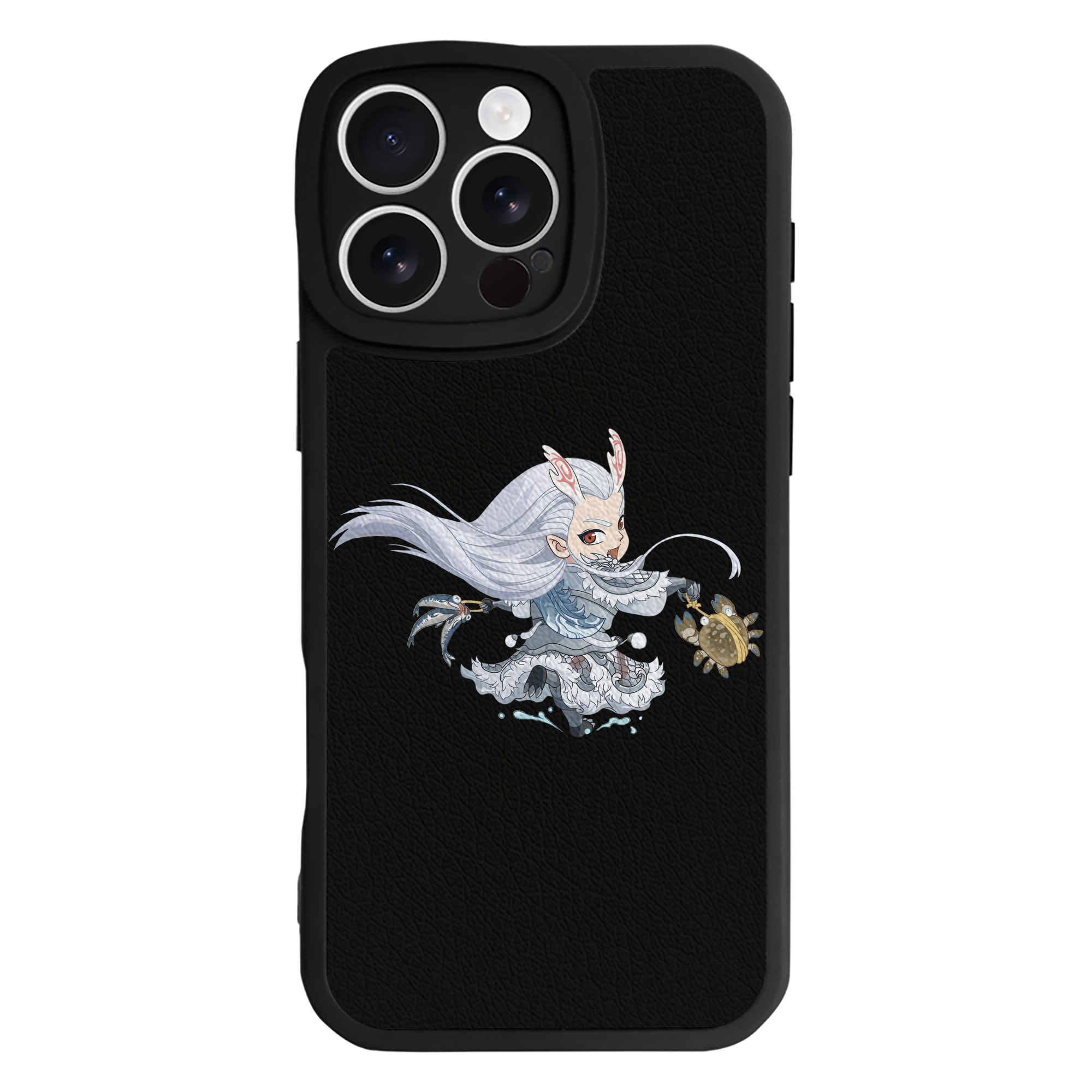 （画像用） Ne Zha 2 ナタ 魔童の大暴れ 【iPhone 16シリーズ対応】シリコンスマホケース（レザー調） 材質：シリコン